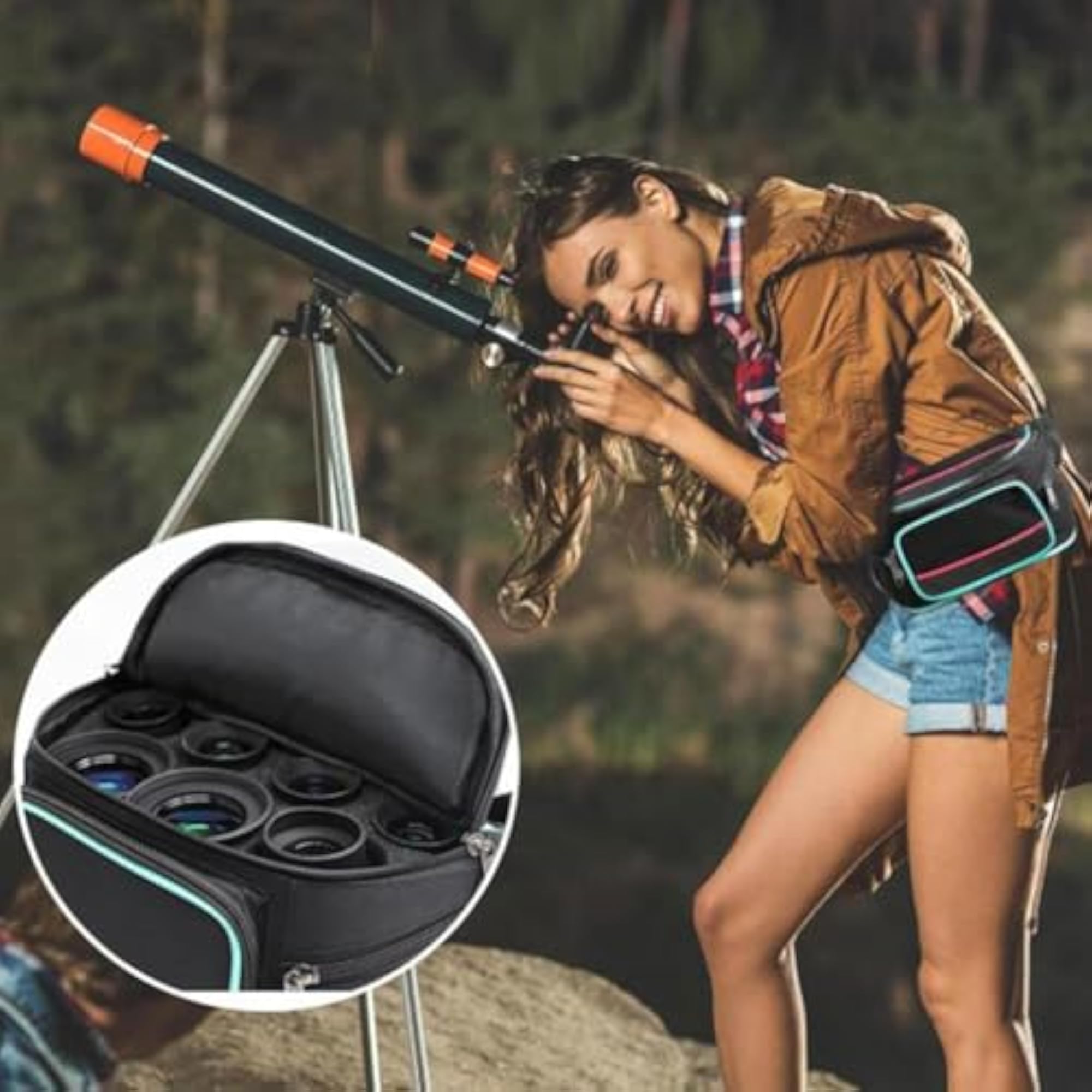 LR Decor Eyepiece Waist Bag Multifunction Sturdy Carrying Bag